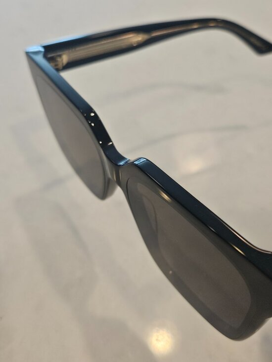 DIFF Iconica Thea Designer Square Oversize Sunglasses - Black Frame/Grey Lenses main image 5